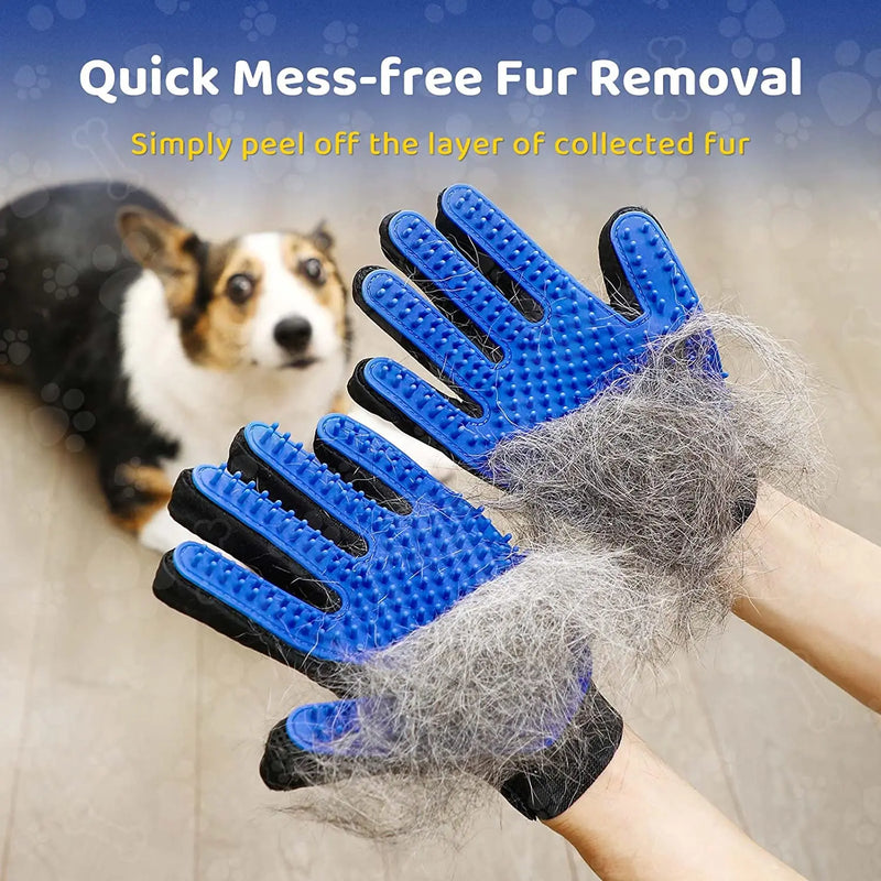 Pet Grooming Glove Gentle Efficient Pet Hair Remover Mitt