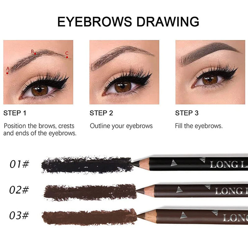 6/12Pcs Eye Brow Pencil Waterproof